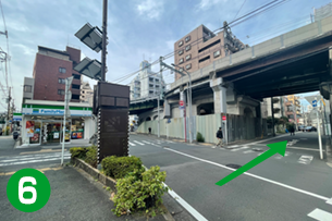 ＪＲ線「横浜」駅から当院までの道順6